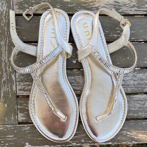 Unisa Sparkly Rhinestone Thong Sandals